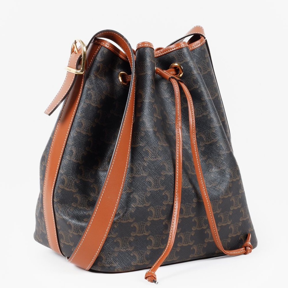 Celine Triomphe Drawstring Bucket Bag - Picture 2 of 15